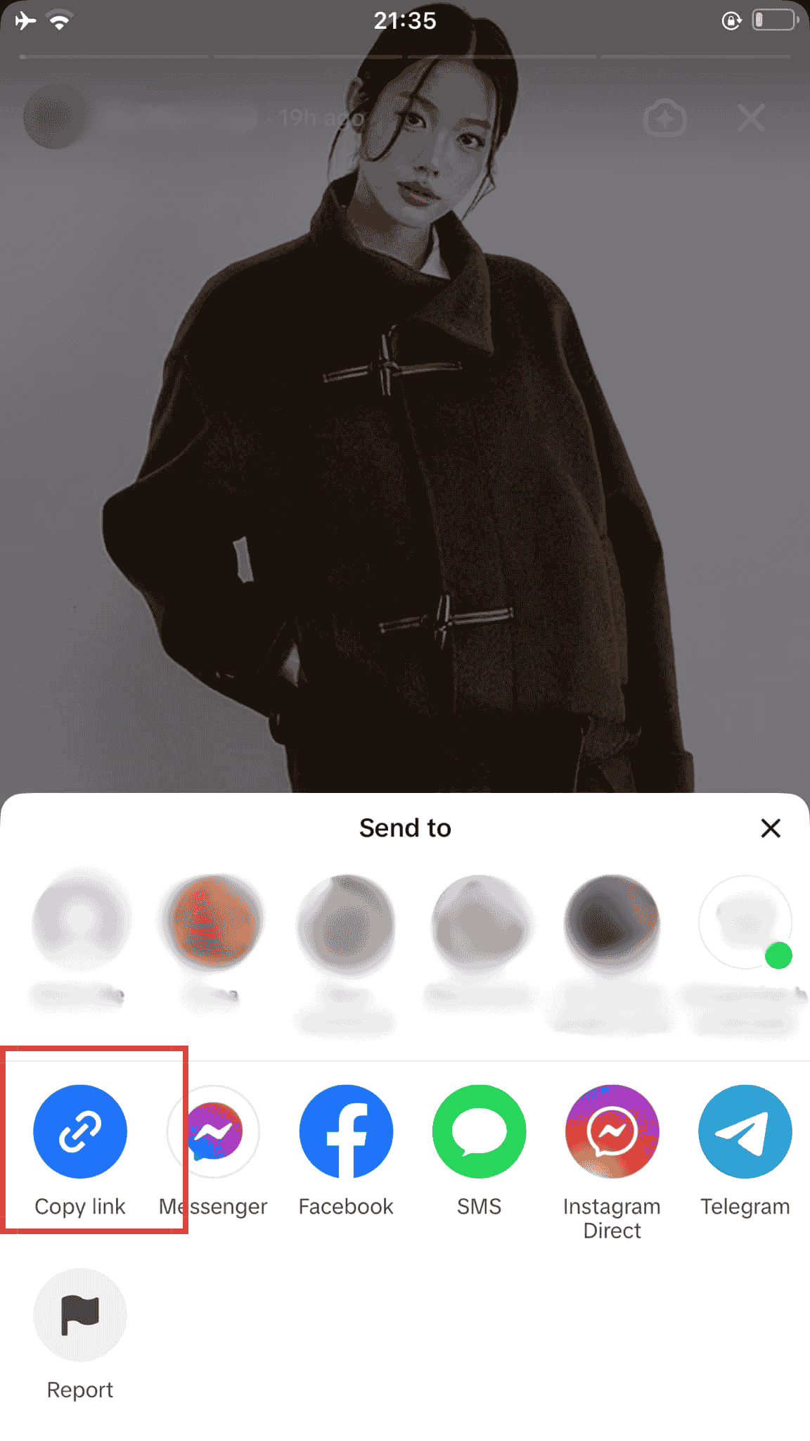 TikTok Story-Link kopieren